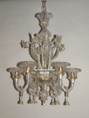 "STRI GOLD" Murano glass chandelier