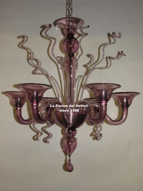 "VARIGOLA BICOLORED" Murano glass chandelier