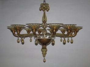 "MODERN PIPE PENDANTS COLORED" Murano glass chandelier