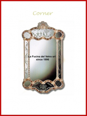 Specchio in vetro di Murano "CORNER"