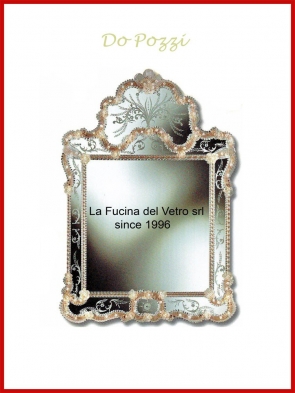 Specchio in vetro di Murano "DO POZZI"